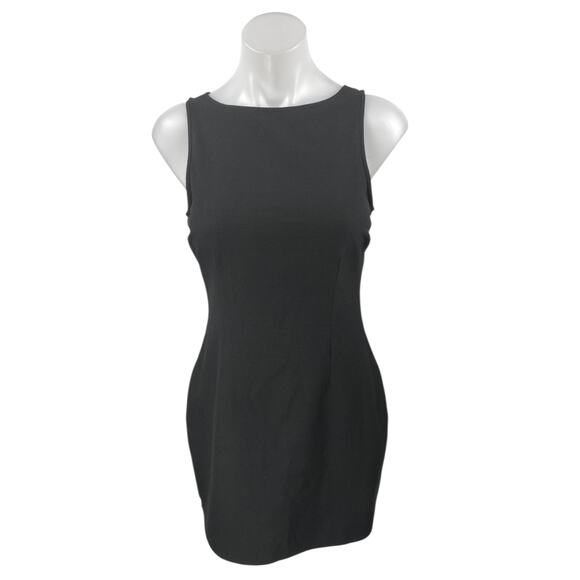 Abercrombie & Fitch Black Sleeveless Cutout Mini Bodycon Tank Sheath Dress Sz S - Picture 1 of 4